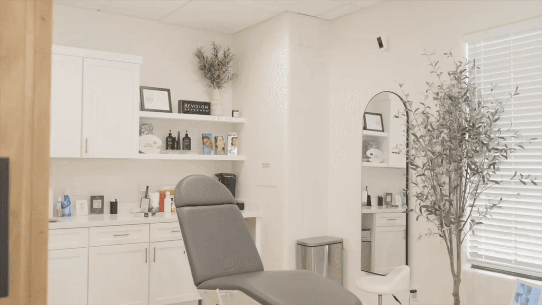 empty clinical office with white walls and furniture